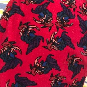 Lularoe OS Beta Fish Pink Purple Leggings